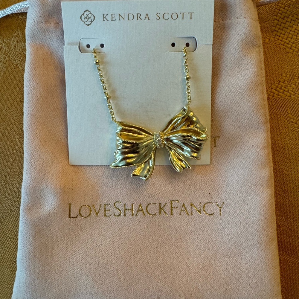 Kendra Scott x LoveShackFancy Bow Necklace